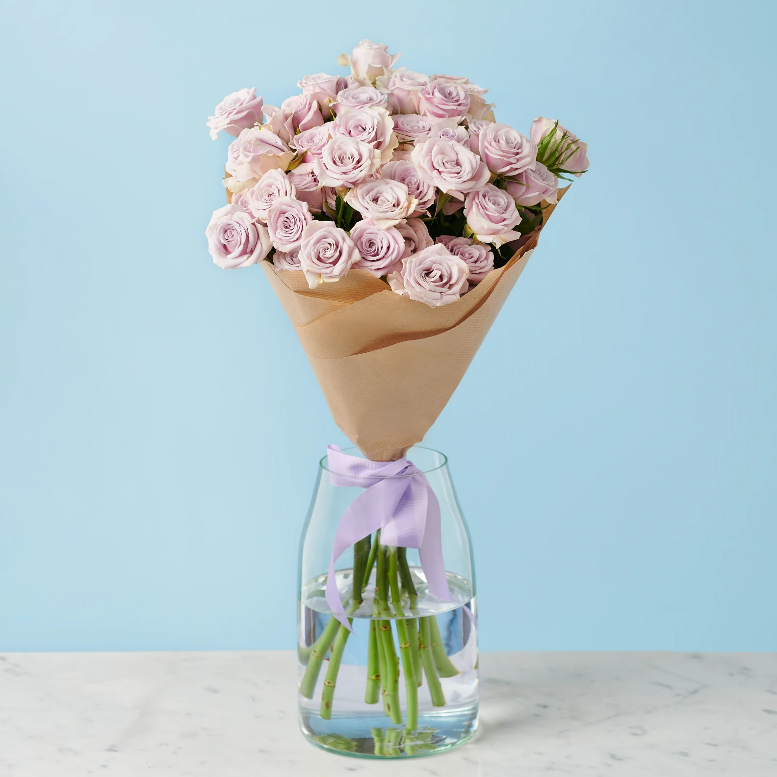 10 Spray Purple Roses - image №2