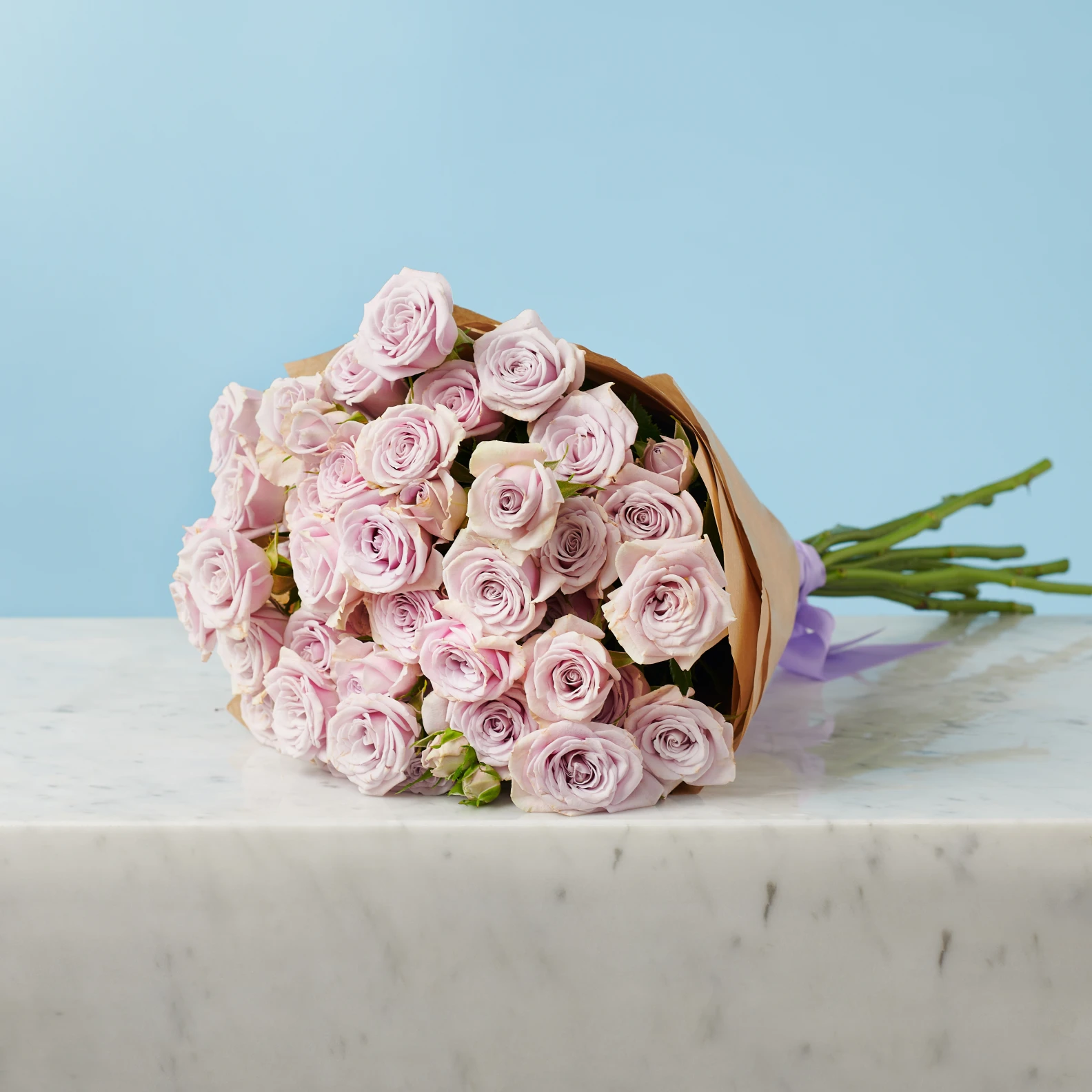10 Spray Purple Roses - image №4